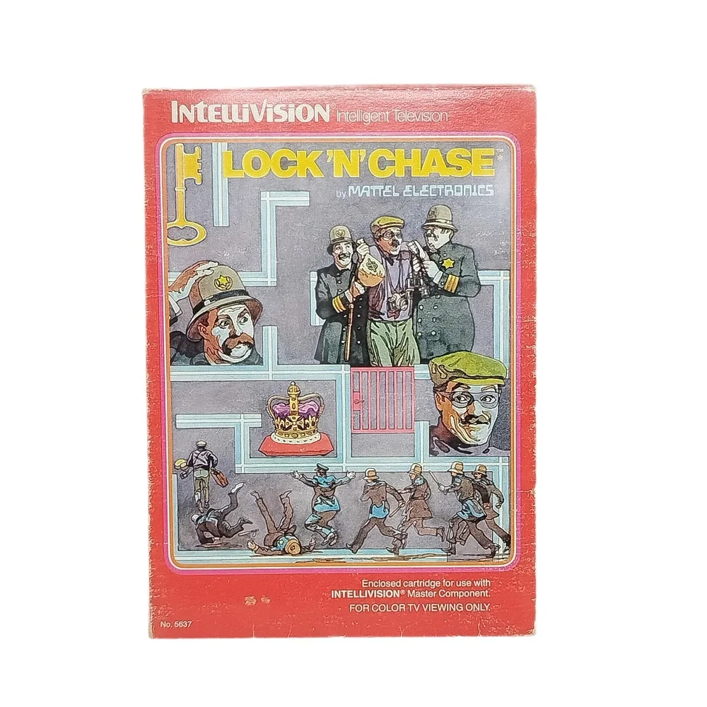 Mattel Intellivision Lock 'N' Chase 1982 Video Game System Complete In Box Set